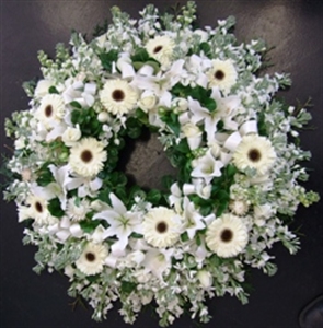 Large White Wreath